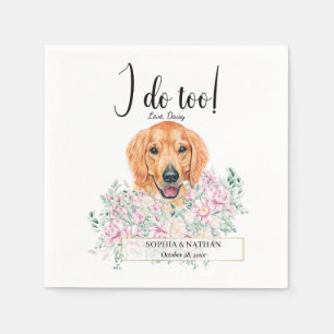 Serviette En Papier Golden Retriever Chien Mariage Cocktail Napkins