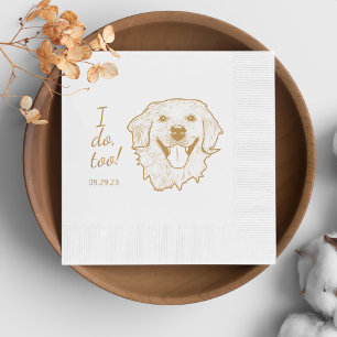 Serviette En Papier Golden Retriever Chien Personnalisé I Dog Aussi