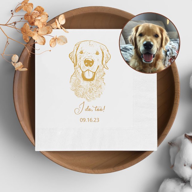 Serviette En Papier Golden Retriever Chien Personnalisé Je fais aussi (Créateur téléchargé)