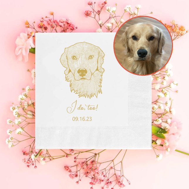 Serviette En Papier Golden Retriever Chien Personnalisé Je fais aussi (Créateur téléchargé)