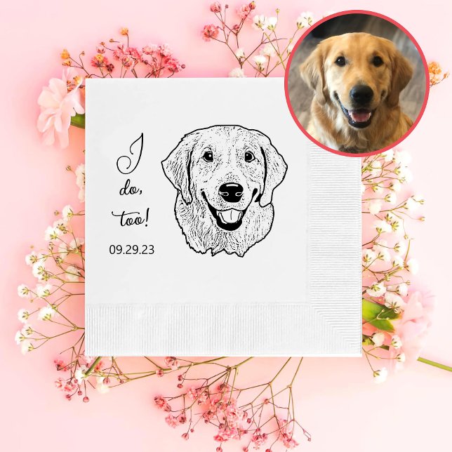 Serviette En Papier Golden Retriever Chien Personnalisé Je fais aussi (Créateur téléchargé)