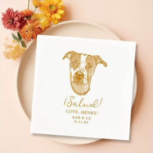 Serviette En Papier Golden Retriever Chien salue Cocktail Personnalisé