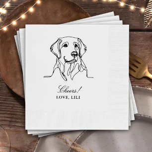 Serviette En Papier Golden Retriever Chien Salutation personnalisée