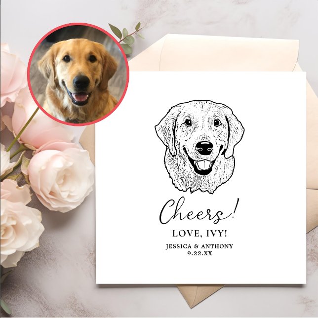 Serviette En Papier Golden Retriever Chien Salutation personnalisée (Créateur téléchargé)