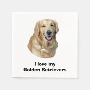 Serviette En Papier Golden Retriever dog photo