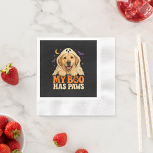 Serviette En Papier Golden Retriever Halloween Drôles de Pattes