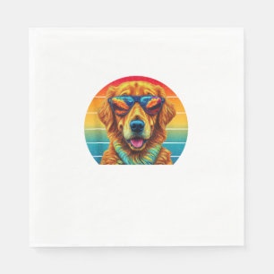 Serviette En Papier Golden Retriever pour enfants garçons filles lunet