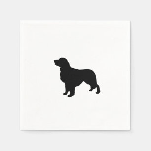 Serviette En Papier Golden Retriever Silhouette Love Dogs