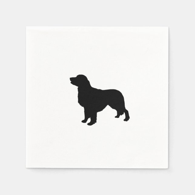 Serviette En Papier Golden Retriever Silhouette Love Dogs (Devant)