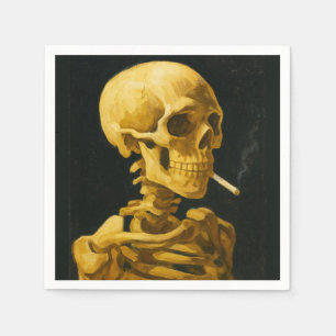 Serviette En Papier Golden Skull Smoking - Unique Van Gogh Inspiré