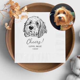 Serviette En Papier Goldendoodle Chien Accueil Personnalisé Serviettes