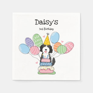 Serviette En Papier Goldendoodle Chien Anniversaire Papier de fête