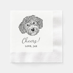 Serviette En Papier Goldendoodle Chien Boissons personnalisées sur les