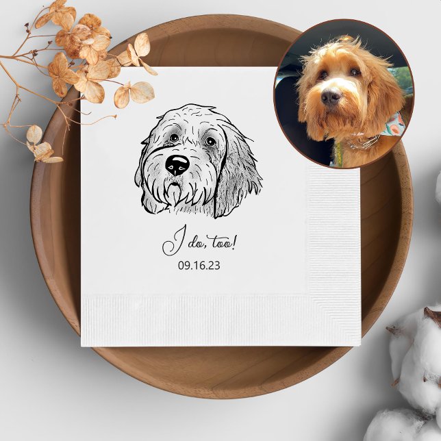 Serviette En Papier Goldendoodle Chien Personnalisé Je fais trop de se (Créateur téléchargé)