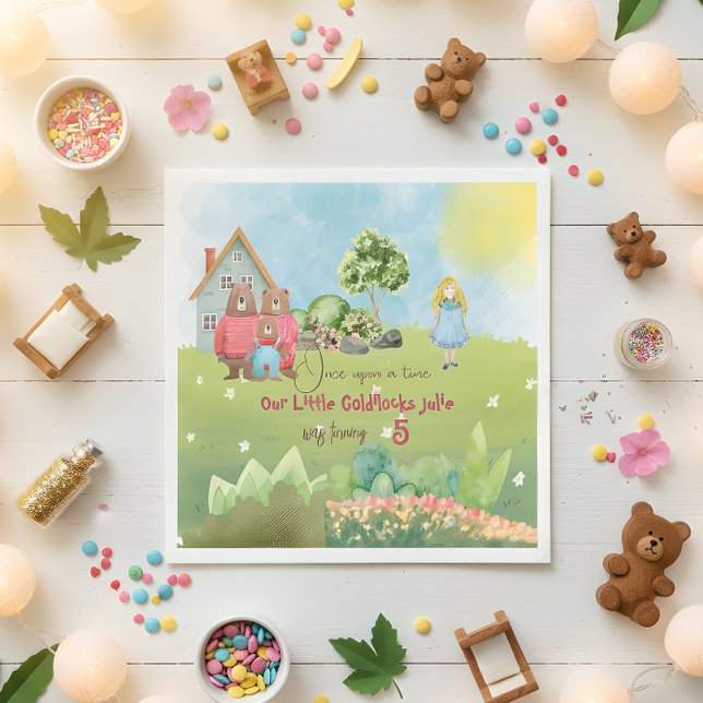 Serviette En Papier Goldilocks Anniversaire Napkin (Créateur téléchargé)