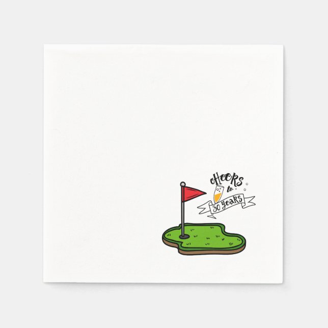 Serviette En Papier Golf 30e anniversaire Par tee trente (Devant)