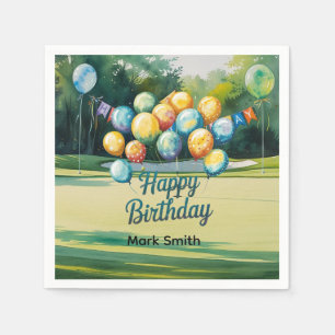 Serviette En Papier Golf 40e anniversaire pour golfeur
