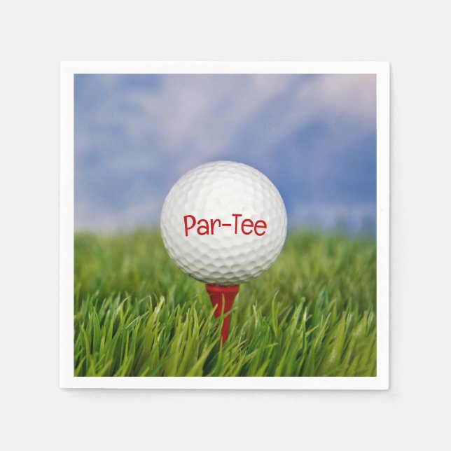 Serviette En Papier Golf Anniversaire (Devant)