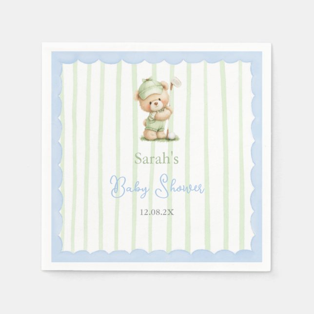 Serviette En Papier Golf Baby Shower Napkins (Devant)