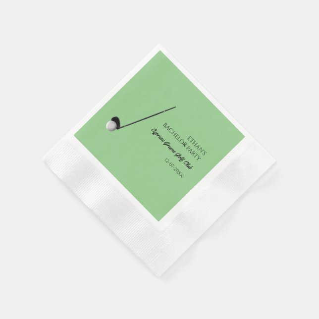 Serviette En Papier Golf Bachelor Party - Golf trip Classic Stylish (Coin)