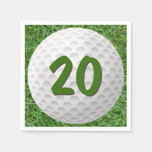 Serviette En Papier Golf Ball 20e Anniversaire serviettes