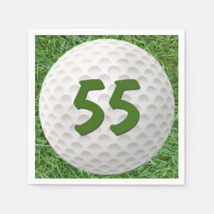 Serviette En Papier Golf Ball 55e Anniversaire serviettes