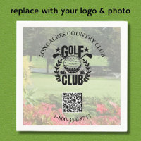 Golf Club League Photo Logo personnalisé Code QR