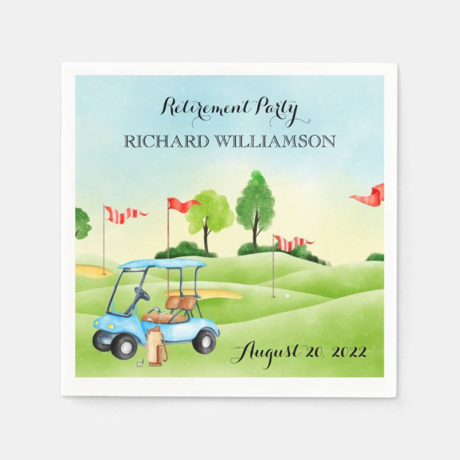 Serviette En Papier Golf de la partie de retraite (Devant)