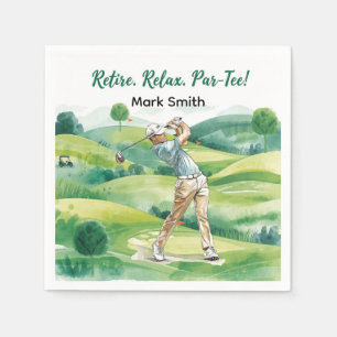 Serviette En Papier Golf de retraite par tee partie golf sur le terrai