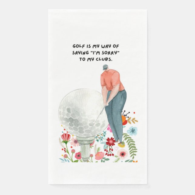 Serviette En Papier Golf drôle Dire pour Golfer (Devant)