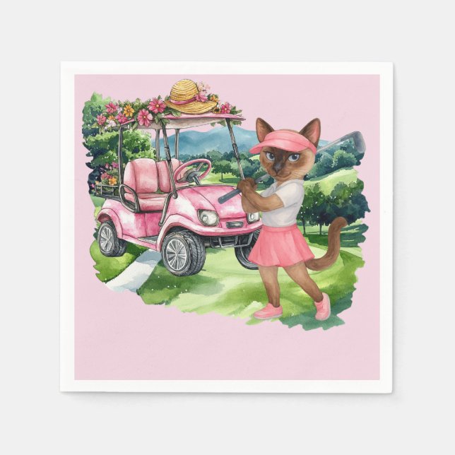 Serviette En Papier Golf Femme à thème pour LADY TOURNAMENT (Devant)