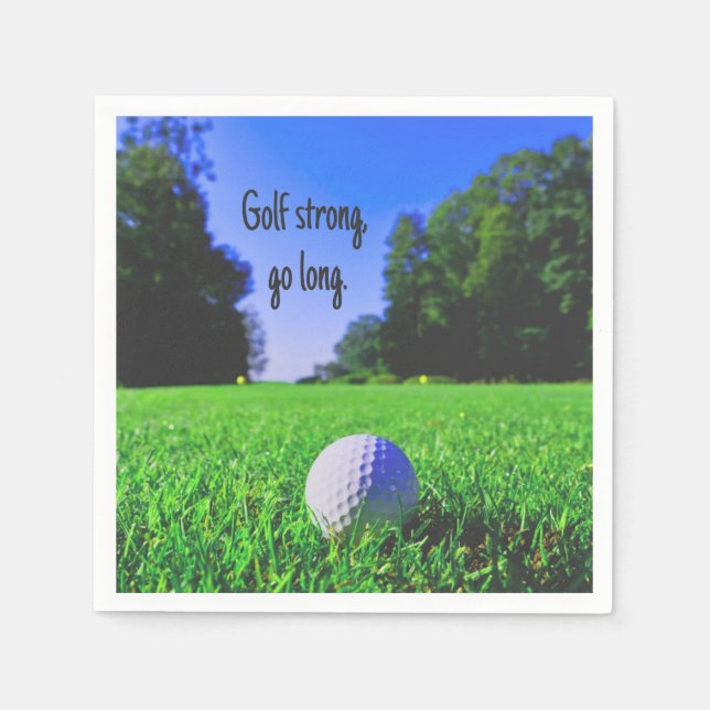 Serviette En Papier Golf fort aller longue pelouse balle de golf (Devant)