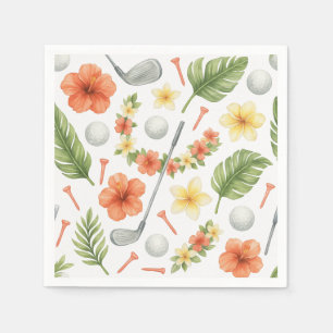 Serviette En Papier Golf Hawaii thème pour Hawaiian Golfer Party