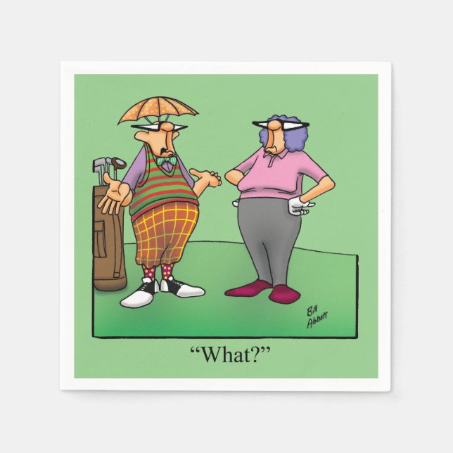 Serviette En Papier Golf Humour Cocktail Party Napkins (Devant)