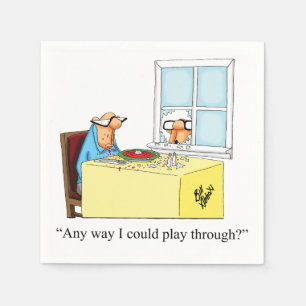 Serviette En Papier Golf Humour Cocktail Party Napkins