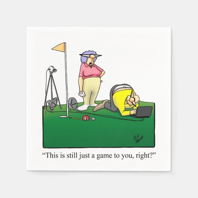 Serviette En Papier Golf Humour Cocktail Party Napkins (Devant)