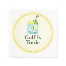 Golf Is Tonic - Citron Menthe Design de serviettes