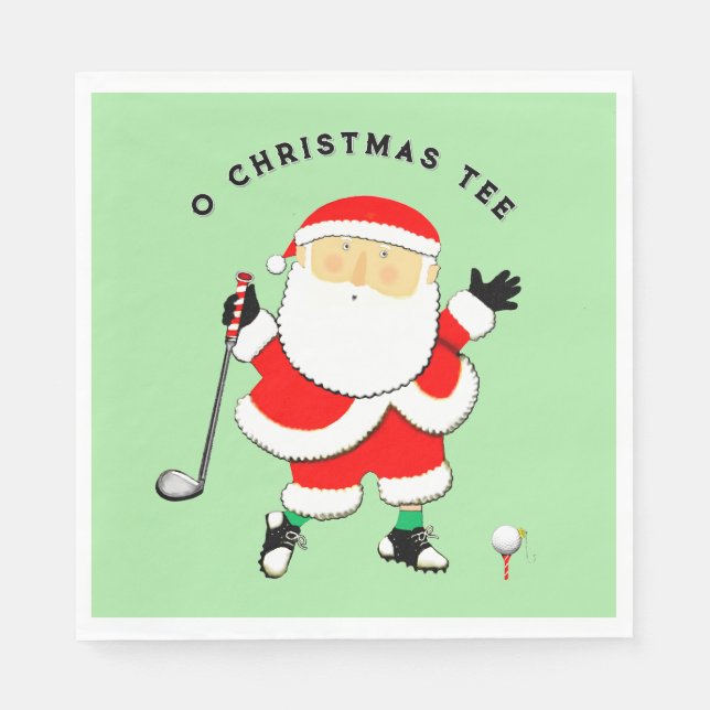 Serviette En Papier Golf Noël (Devant)
