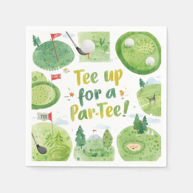 Serviette En Papier Golf party amusant (Devant)