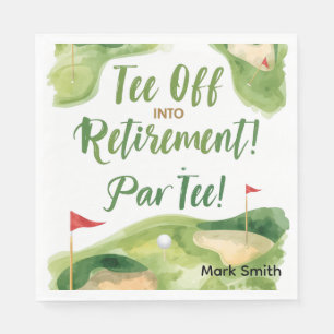 Serviette En Papier GOLF RETRAITE Tee de départ ParTee pour golfeur