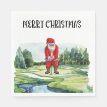 Golf Santa Claus est golfeur à Noël