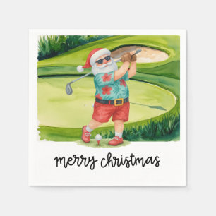 Serviette En Papier Golf Santa Claus golf Noël été Thème