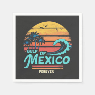 Serviette En Papier Golfe du Mexique Forever Vintage Beach Mexicaine