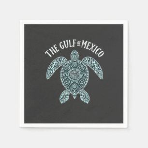 Serviette En Papier Golfe du Mexique Turtle Sea Latino