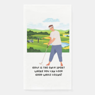 Serviette En Papier Golfer drôle dire sur golfer