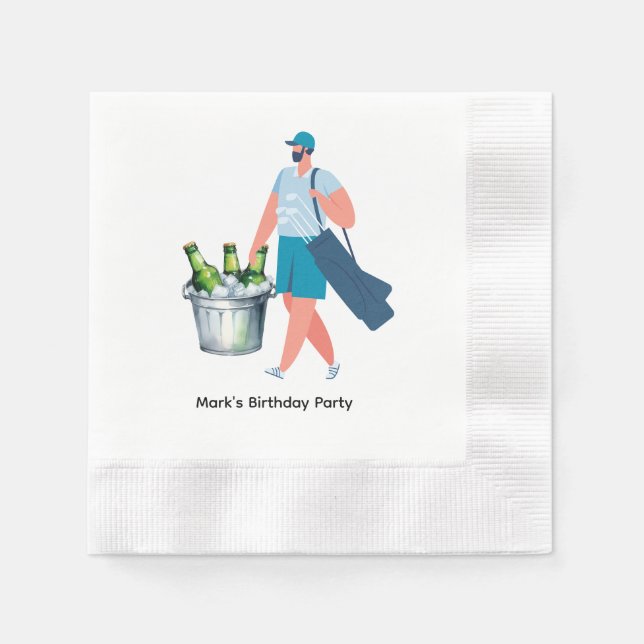 Serviette En Papier Golfer Partons Tee pour la fête (Devant)