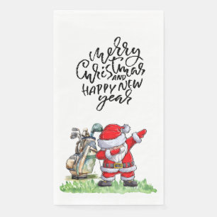 Serviette En Papier Golfer Père Noël Cluas Dabbing Golf Noël