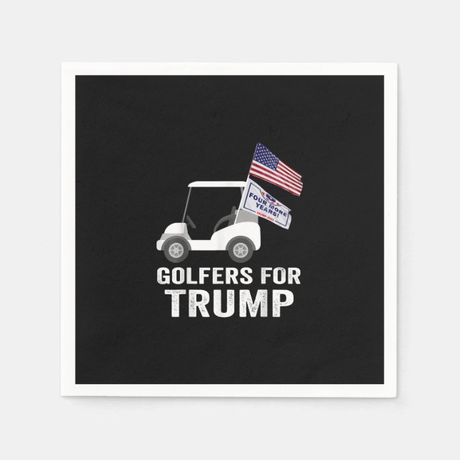 Serviette En Papier Golfers pour Trump 2020 Trump Supporters Golf (Devant)