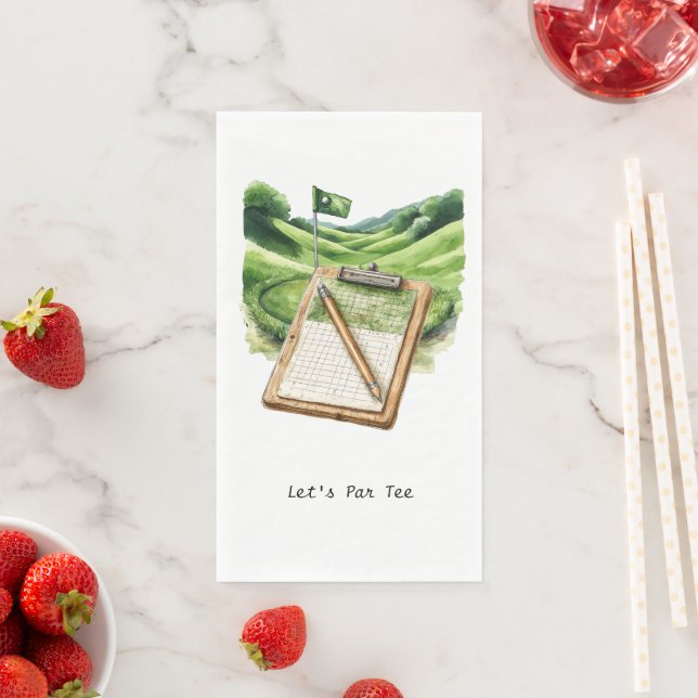 Serviette En Papier Golfeur Par-Tee pour la fête     (En situation)