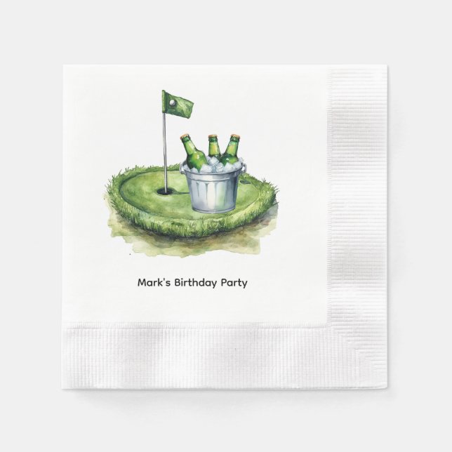 Serviette En Papier Golfeur  Par Tee pour la fête  (Devant)